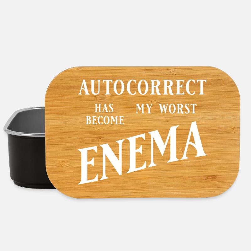 Autocorrect has become my worst enema - Lunch Box - black