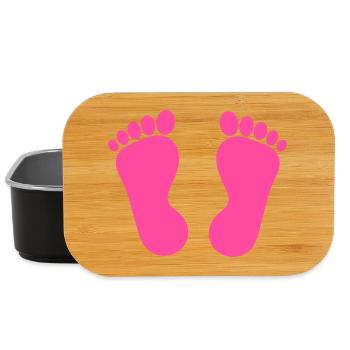 Fuß pinke Füße rosa Fußpflege Podologie - Lunch Box - Schwarz - Vorne