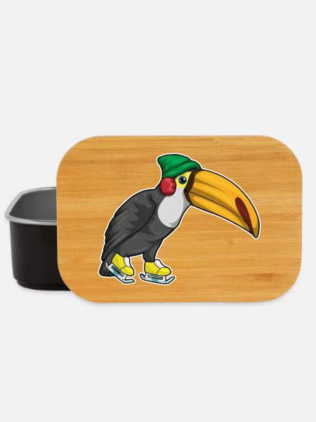 Toucan patins à glace - Boîte à goûter - noir