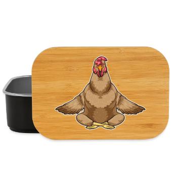 Huhn Yoga Fitness Meditation - Lunch Box - Schwarz - Vorne