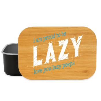 Proud to be lazy - Lunch Box - black - Front