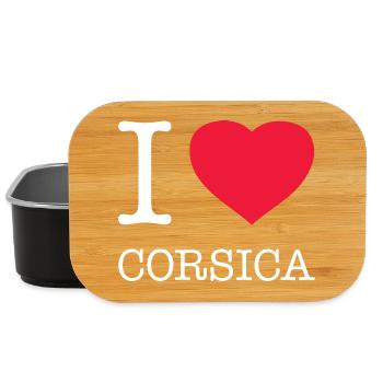 I LOVE CORSICA Korsika - Lunch Box - Schwarz - Vorne