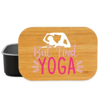 But First Yoga - Lunch Box - black - Front