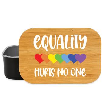 Mois de la fierté LGBT - L’égalité ne fait de mal à personne - Boîte à goûter - noir - Devant