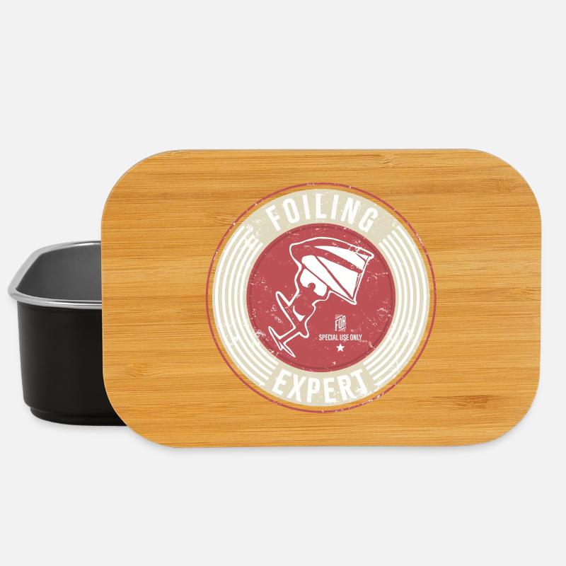 Vintage Label Wingfoilen - Lunch Box - Schwarz