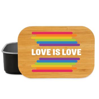 LGBT Pride Month - Love is Love - Lunch Box - black - Front