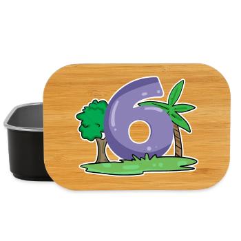 Nummer 6 Muster - Lunch Box - Schwarz - Vorne