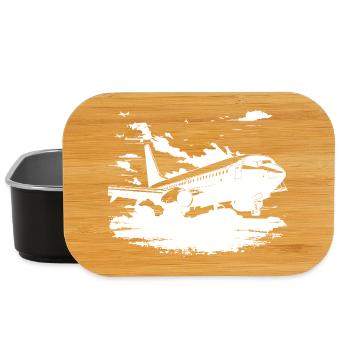 Airplane Sketch - Lunch Box - black - Front
