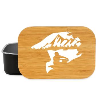 Silhouette de paysage de montagne majestueux - Boîte à goûter - noir - Devant