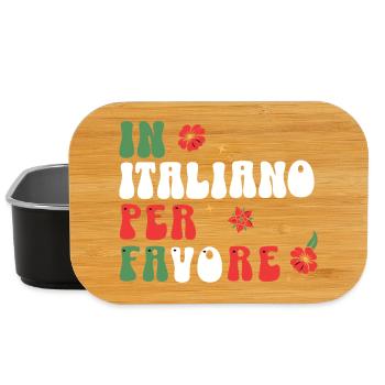 In Italiano per Favore - Langue italienne amusante - Boîte à goûter - noir - Devant