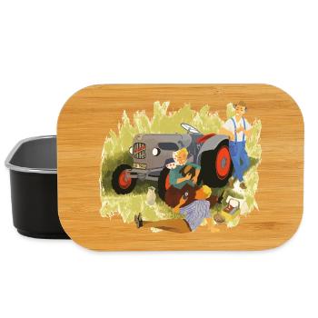 Roi des tracteurs - Boîte à goûter - noir - Devant