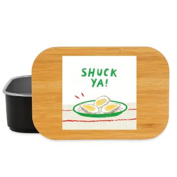 Lustiges Austern  Design - Lunch Box - Schwarz - Vorne