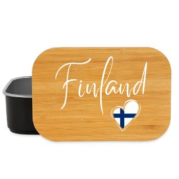 J’adore la Finlande, fabriquée en Finlande - Boîte à goûter - noir - Devant