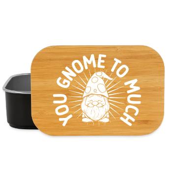 Gnome Costume Men You Gnome To Much Gnome - Lunch Box - black - Front