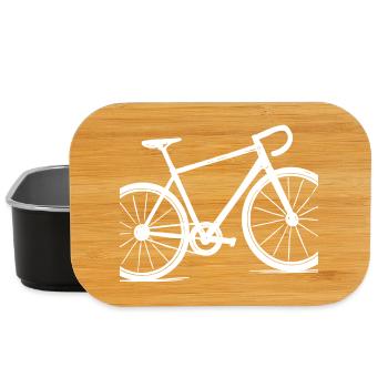 Road Bike Motivation – Bicycle & Cycling Motif - Lunch Box - black - Front