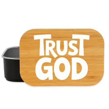 Trust God Jesus Christians Faith - Lunch Box - black - Front