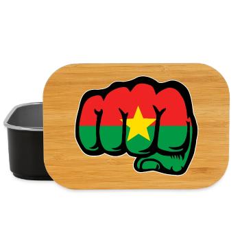 Drapeau du Burkina Faso Poing - Boîte à goûter - noir - Devant