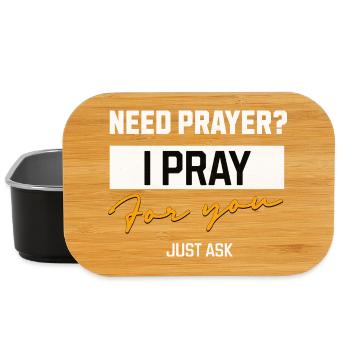 I Pray for You Prayer Message - Lunch Box - black - Front