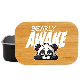 Schlafender Panda kaum wach - Lunch Box - Schwarz - Vorne
