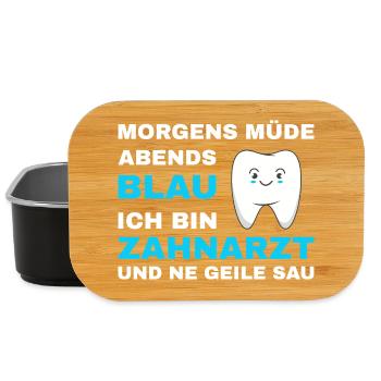 Zahnarzt Zahnhygieniker Zahnarztpraxis stomatologe - Lunch Box - Schwarz - Vorne