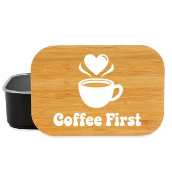Coffee First Heart Design - Lunch Box - black - Front