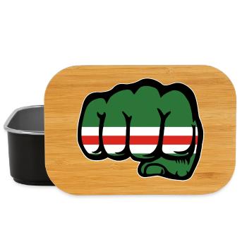 Tschetschenien Flagge Faust - Lunch Box - Schwarz - Vorne