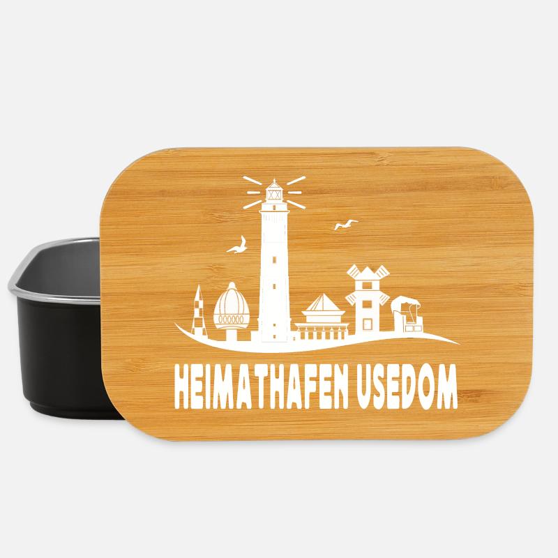 Heimat Hafen Usedom Silhouette - Lunch Box - Schwarz