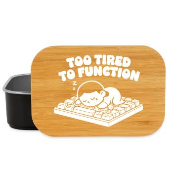 Zu müde zum Funktionieren Keyboard - Lunch Box - Schwarz - Vorne