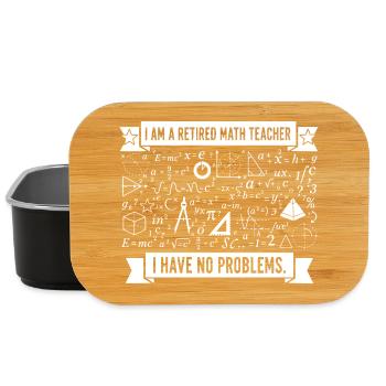 Retired Math Teacher Humor - Lunch Box - black - Front