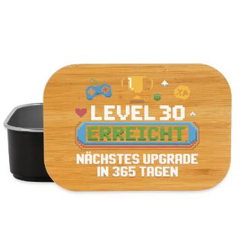 Level 30 Erreicht – Nächstes Upgrade in 365 Tagen - Lunch Box - Schwarz - Vorne
