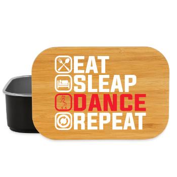 Eat Sleep Dance Repeat – Cooles Tanz Design - Lunch Box - Schwarz - Vorne