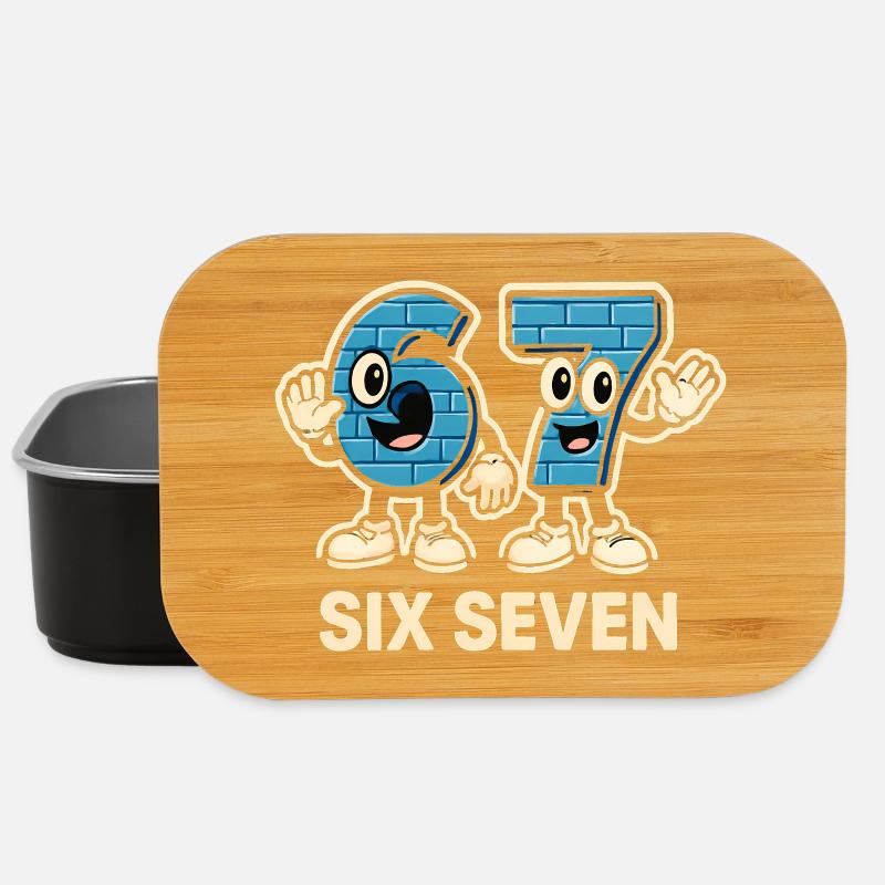 Sechs Sieben Meme Lustig 6 7 Geschenkidee - Lunch Box - Schwarz