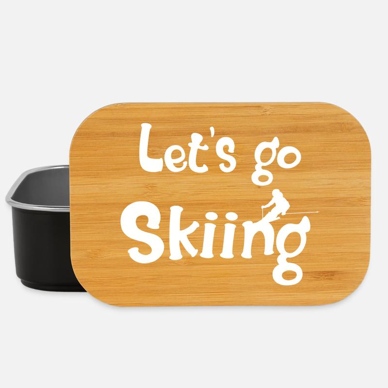 Bold ski lover - Lunch Box - black