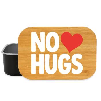 No Hugs Bitte Abstand Halten Umarmung Anti Social - Lunch Box - Schwarz - Vorne