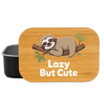 Lazy But Cute – Kawaii Faultier - Lunch Box - Schwarz - Vorne