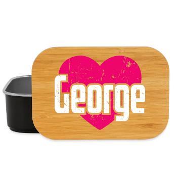 I Love George Pink Heart I Love George - Lunch Box - black - Front