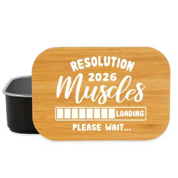 Resolution 2026 | Muscles Loading | Gym Outfit - Lunch Box - Schwarz - Vorne