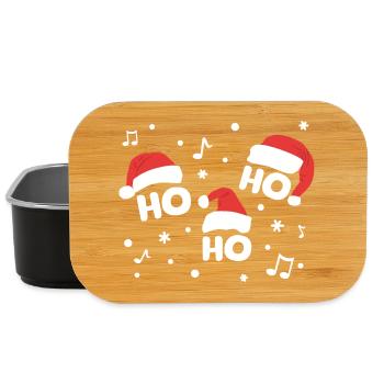 HO HO HO - Chapeaux de Noël avec notes de musique - Musique - Boîte à goûter - noir - Devant