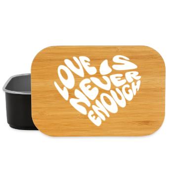 Love Is Never Enough Herz Design - Lunch Box - Schwarz - Vorne