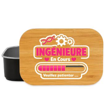 Future Ingénieure Chargement Cadeau Drôle Études - Lunch Box - Schwarz - Vorne