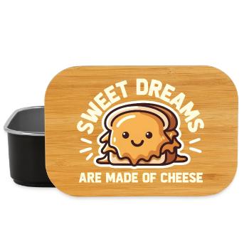 Sweet Dreams Are Made Of Cheese Cute Sandwich - Lunch Box - black - Front
