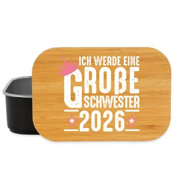 Ich werde Große Schwester 2026 Schwangerschaft - Lunch Box - Schwarz - Vorne