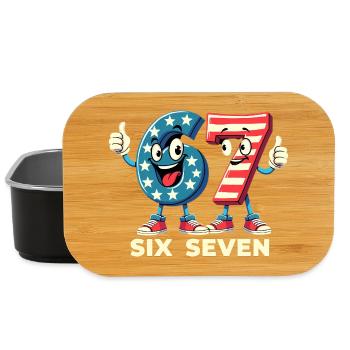 US Flag 67 Memes Six Seven - Lunch Box - black - Front