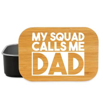 Daddy Squad Fathers Day Gift for Dad Papa Lover - Lunch Box - black - Front
