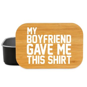 Mon copain m’a offert ce t-shirt en cadeau de couple - Boîte à goûter - noir - Devant