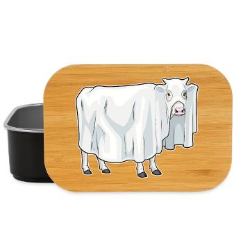 Vache Halloween fantôme - Boîte à goûter - noir - Devant
