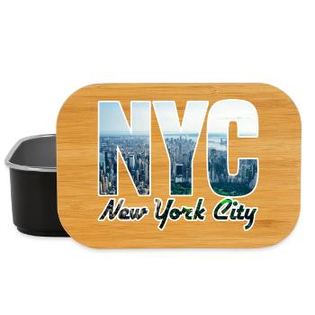NYC Skyline Blockbuchstaben - Lunch Box - Schwarz - Vorne