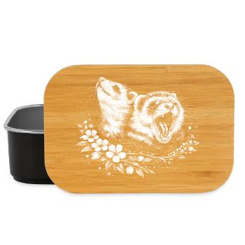 Furets dans le cercle des fleurs - Boîte à goûter - noir - Devant