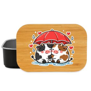 Kuhduo Unter Regenschirm - Lunch Box - Schwarz - Vorne