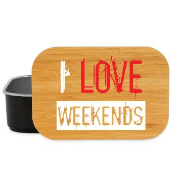 Love Red Paint Splatter Distressed Urban Design - Lunch Box - black - Front